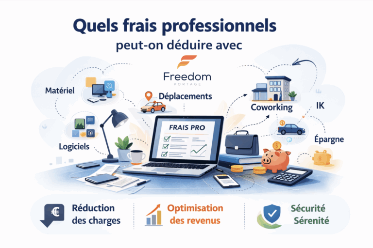 Quels frais professionnels peut-on déduire avec Freedom Portage ?